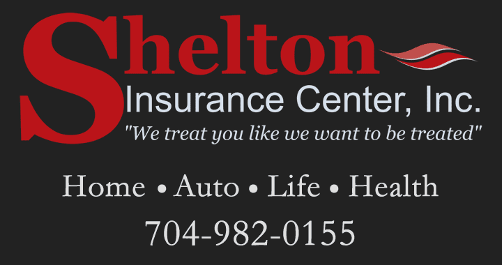 Logo and Contact Information for Shelton Insurance Center, Inc., Featuring Services in Home, Auto, Life, and Health Insurance.